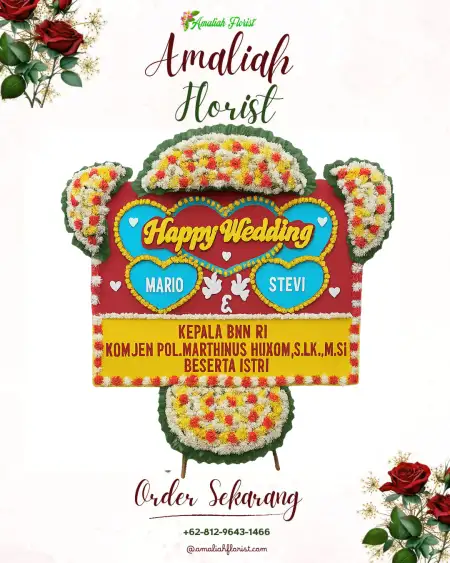 Papan Bunga Pernikahan Margaasih